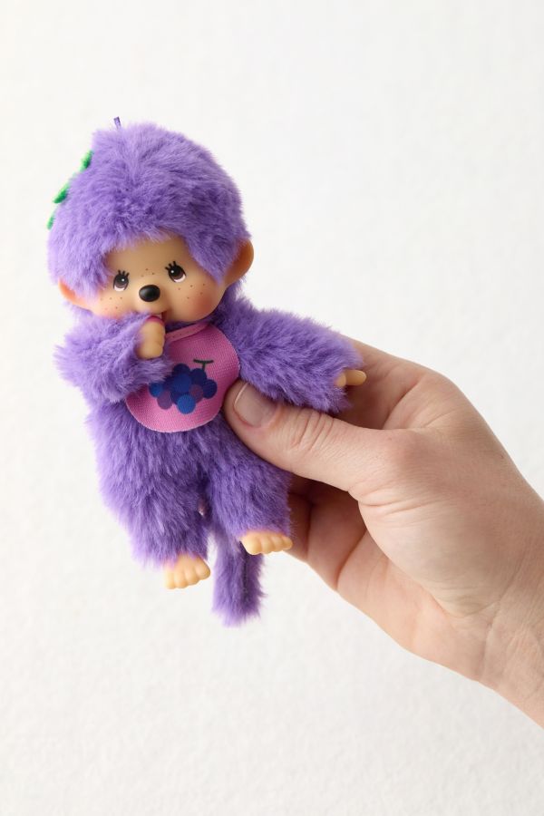 Slide View: 1: Monchhichi Lila Frucht Mütze Plüschtier