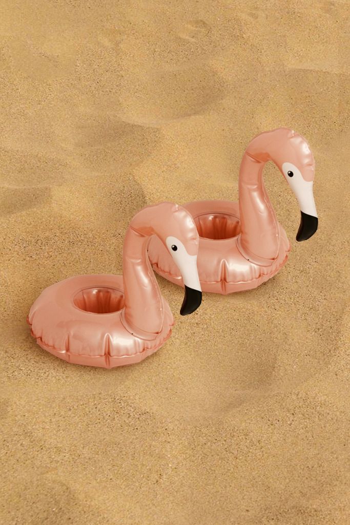 Flamingo Drink Holder Pool Float Set Urban Outfitters UK