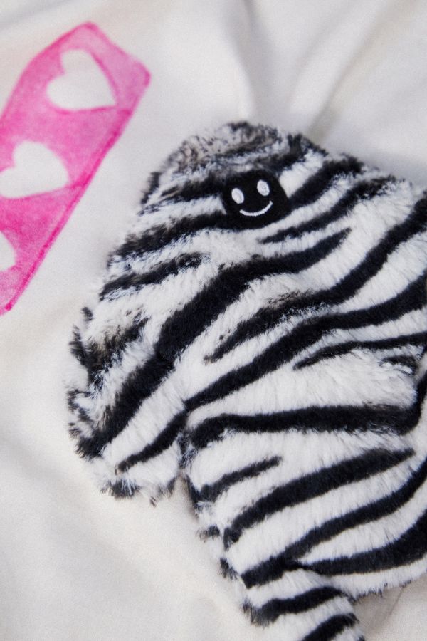 Vista diapositiva: 2: Huggable Zebra Print Betty Yeti Hand Warmer