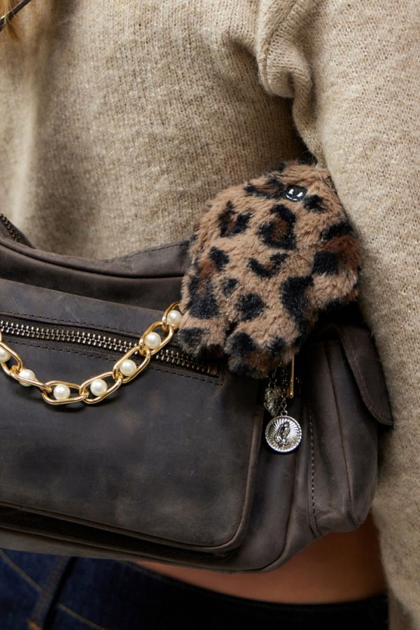 Slide View: 1: Betty Leopard Print Keyring