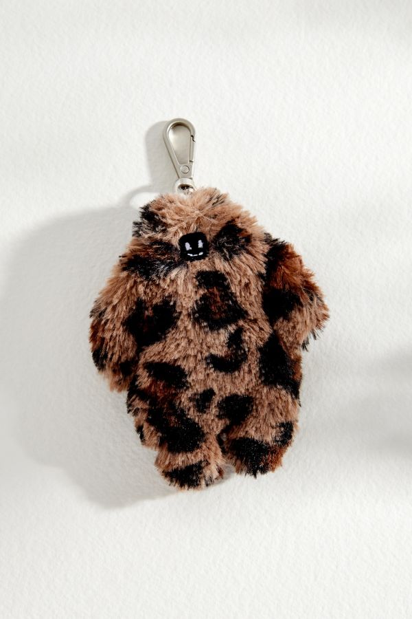 Slide View: 2: Betty Leopard Print Keyring