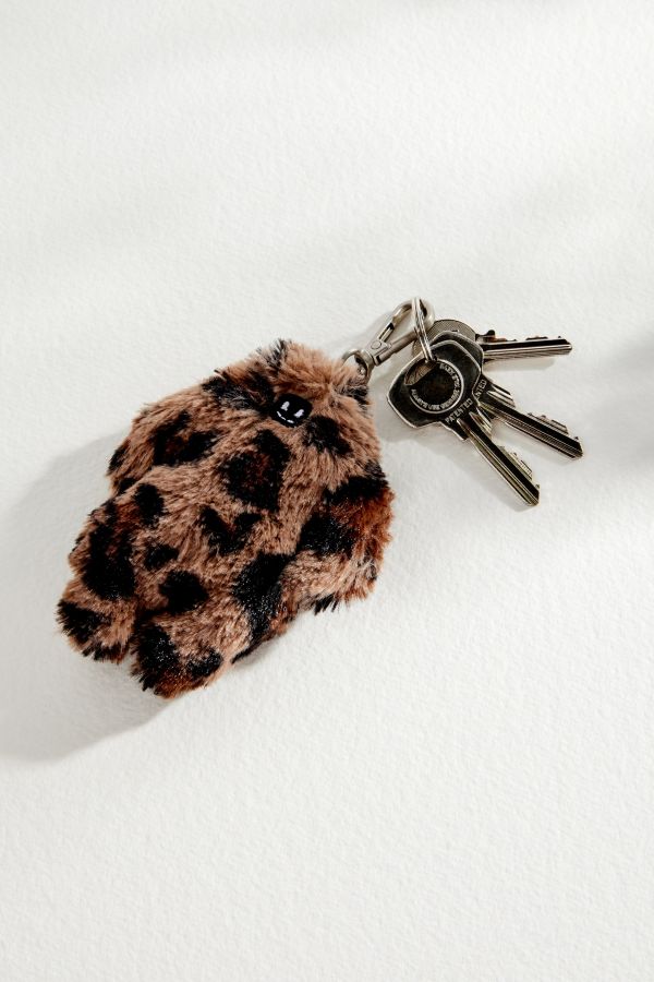 Slide View: 3: Betty Leopard Print Keyring