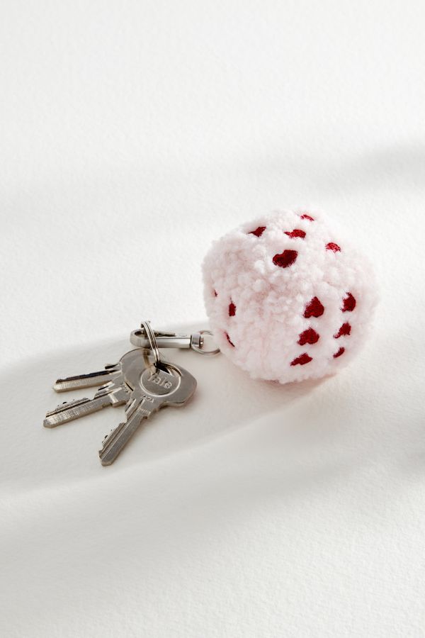 Vista diapositiva: 2: Heart Dice Keyring 