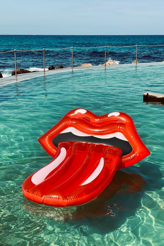 Sunnylife X The Rolling Stones Lips Deluxe Lie-On Pool Float | Urban