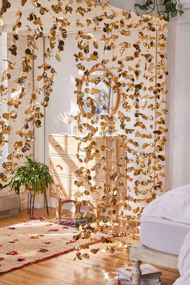 Gold Decorative Petal Garland Urban Outfitters UK