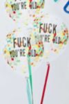 Thumbnail View 2: Ginger Ray F**k You’re Old Rainbow Confetti Birthday Balloons