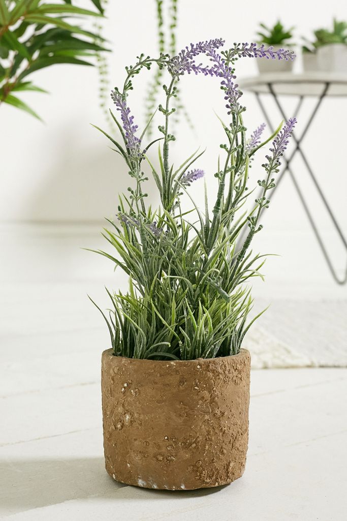 Potted Lavender Faux Plant Urban Outfitters UK
