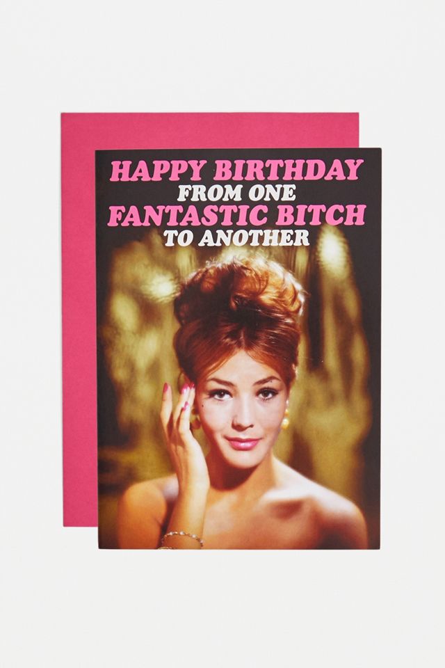Fantastic B!tch Birthday Card Urban Outfitters UK