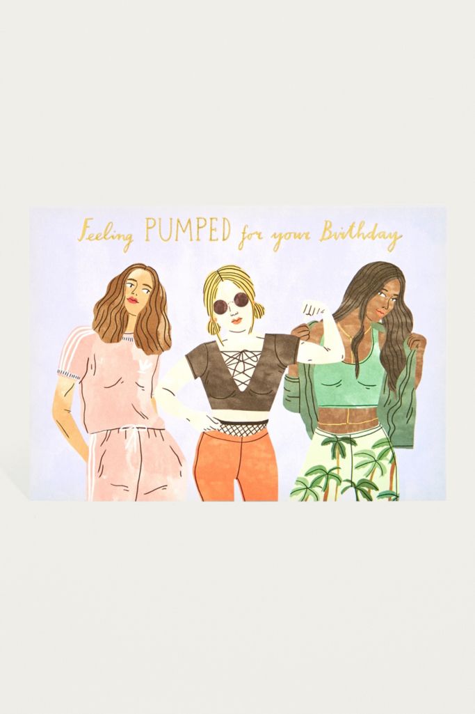 Pumped for Your Birthday Card Urban Outfitters UK
