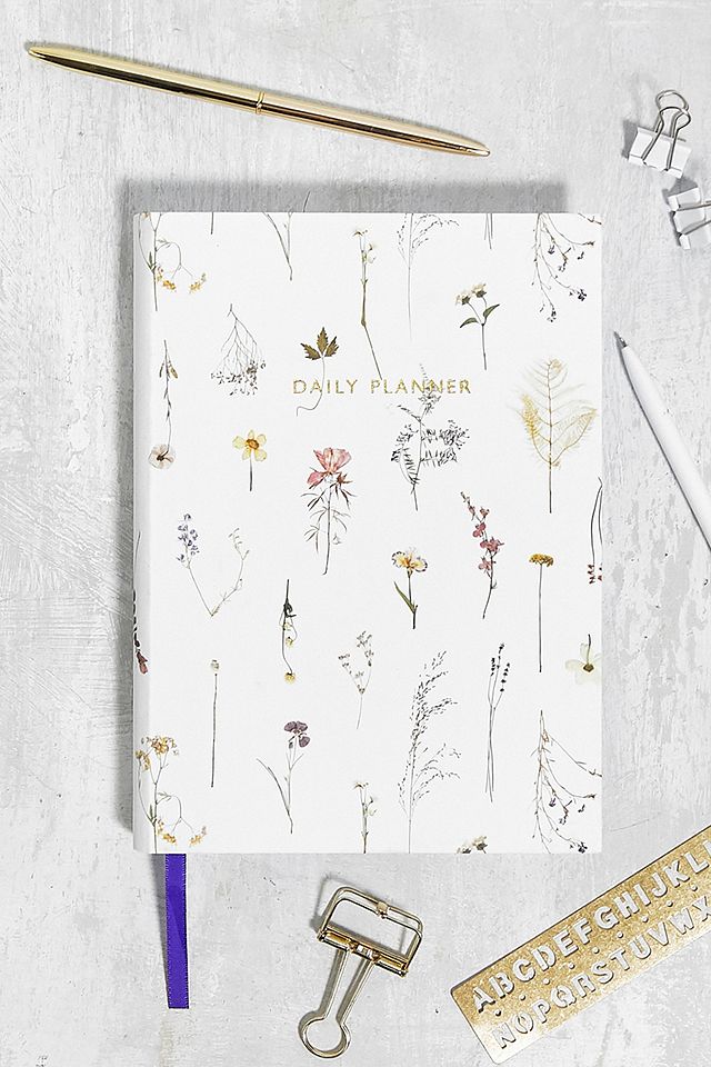 urbanoutfitters.com | Ohh Deer UO Exclusive Florence Pressed Flower Daily Planner