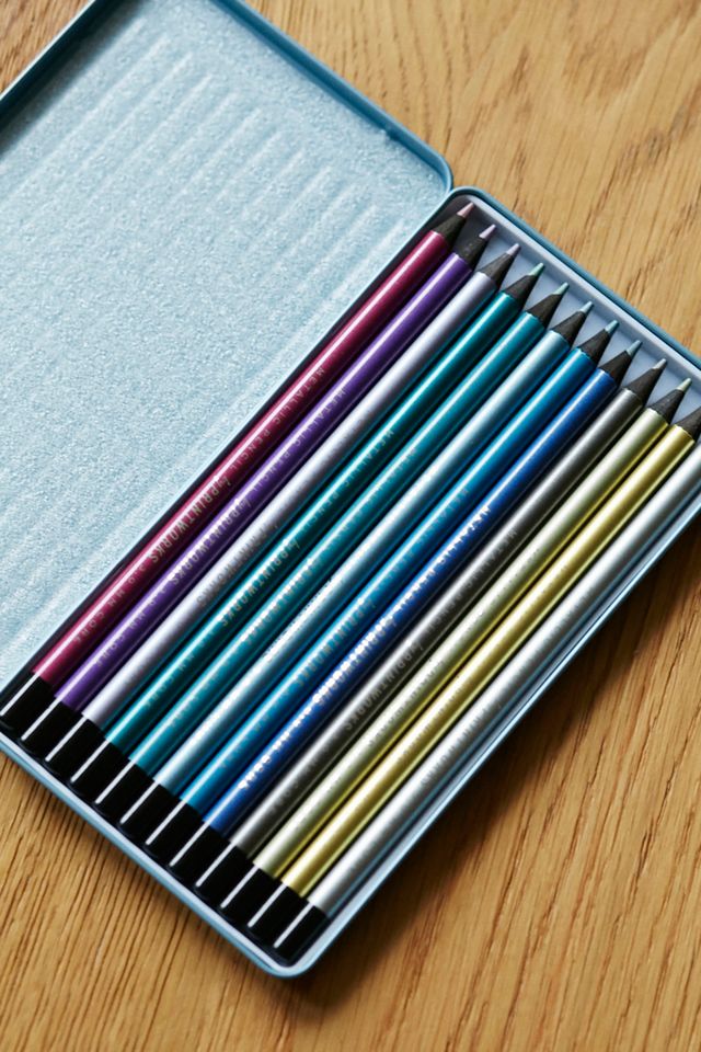 PRINTWORKS 12 Metallic Colour Pencils Urban Outfitters UK