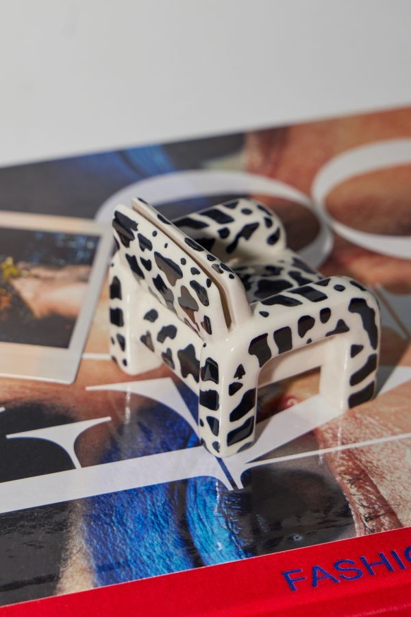 Slide View: 3: Cow Print Chair Photo Holder