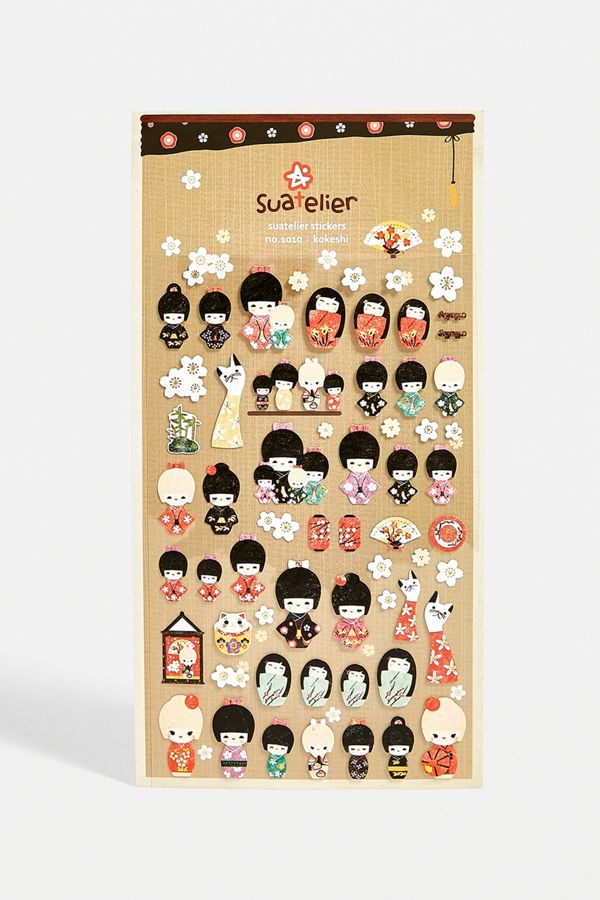 Suatelier Koreanische Sticker mit KokeshiDesigns Urban Outfitters DE