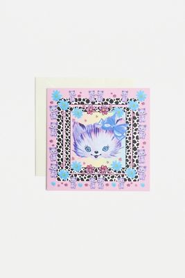 Ms Dre Kitsch Cat Greeting Card