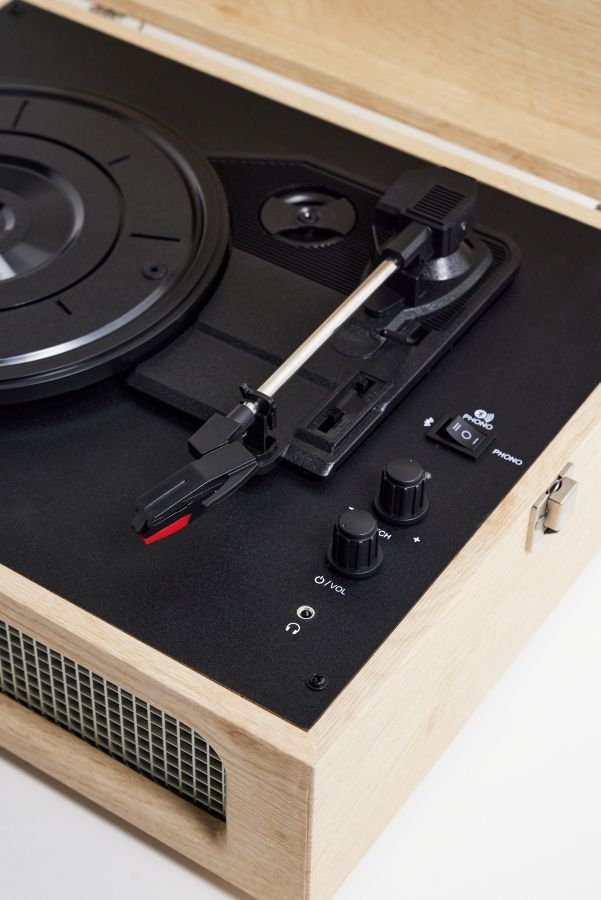 Slide View: 3: Crosley UO Exclusive Voyager Wooden Portable Bluetooth Audio Turntable