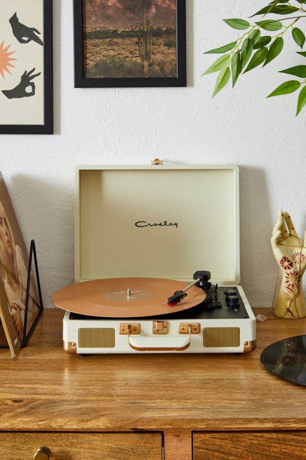 Slide View: 1: Crosley - Tourne-disque vinyle Bluetooth Cruiser crème, exclusivité UO