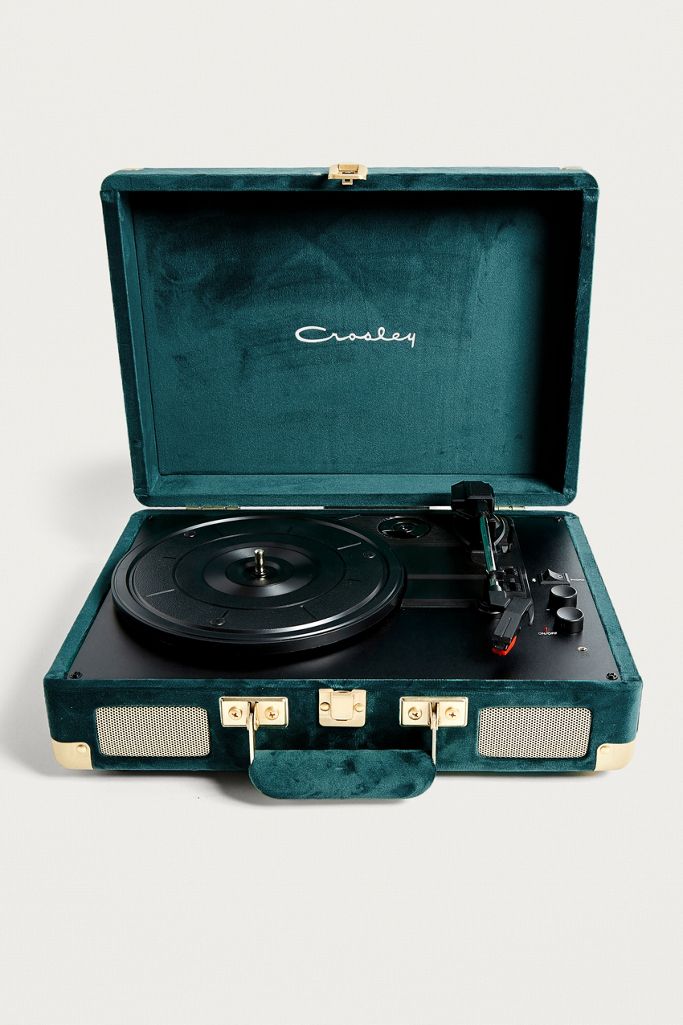 Tourne-disque Portable Crosley Cruiser Plus Bluetooth - Valise 3 Vitesses (33/45/78 Tpm), Haut-parleurs Intégrés, Sortie RCA