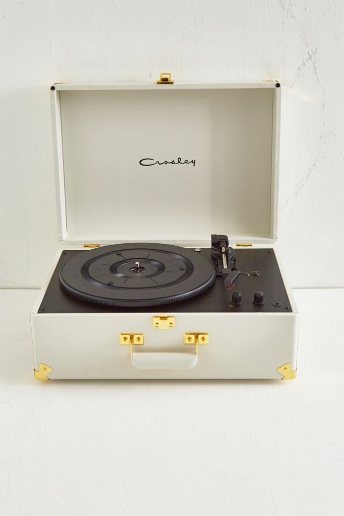 Crosley Keepsake Grey and Gold Vinyl Record Player Urban Outfitters UK