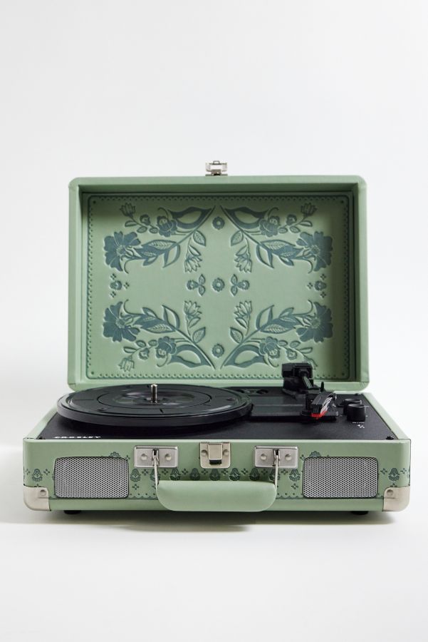 Slide View: 1: Crosley UO Exclusif Folklore Floral Cruiser Vinyle Platine Avec Bluetooth Entrée & Sortie