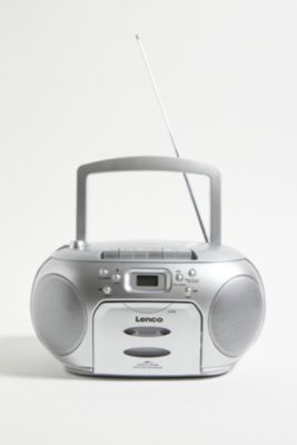 Lenco SCD-420SI SIlver Portable FM Radio CD-Cassette Player