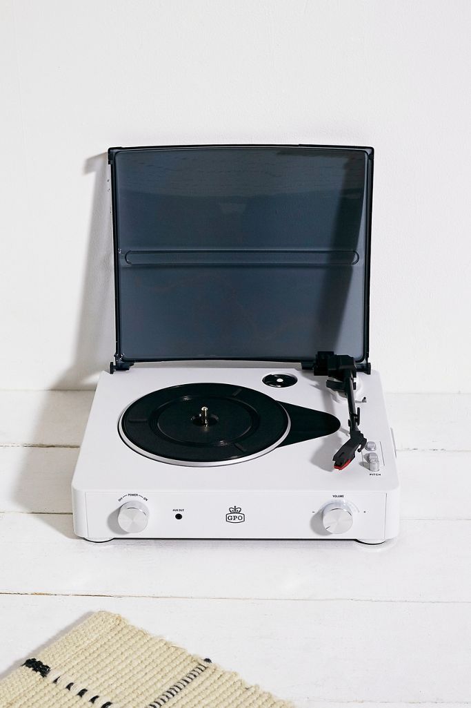 GPO Stylo II Vinyl White Record Player | Urban Outfitters UK