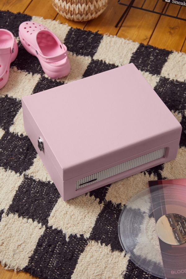 Slide View: 3: Crosley Voyager Pink Portable Bluetooth Audio Turntable