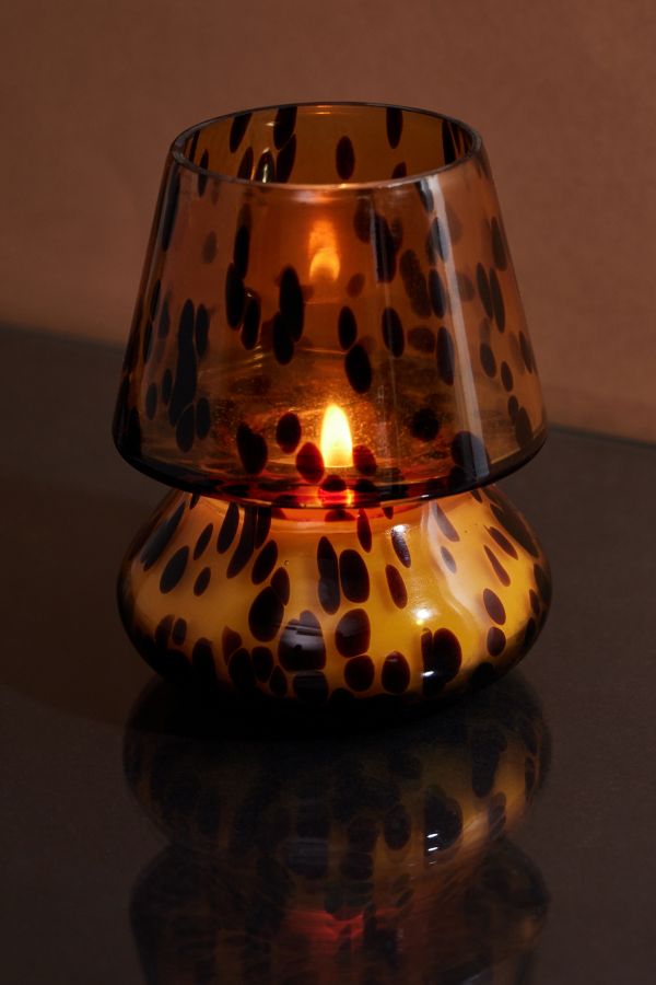 Vista diapositiva: 2: Ava Brown Tortoiseshell Lamp-Shaped Candle