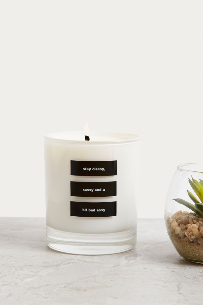Lit Wicks Stay Classy Candle Urban Outfitters UK