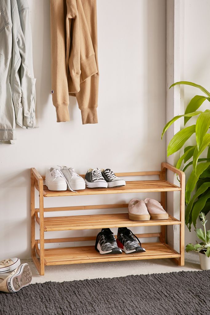 Bamboo Shoe Storage Rack Urban Outfitters UK