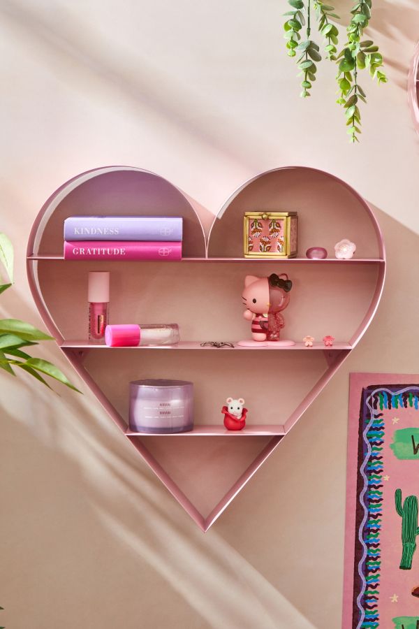 Slide View: 1: Small Heart Wall Shelf 