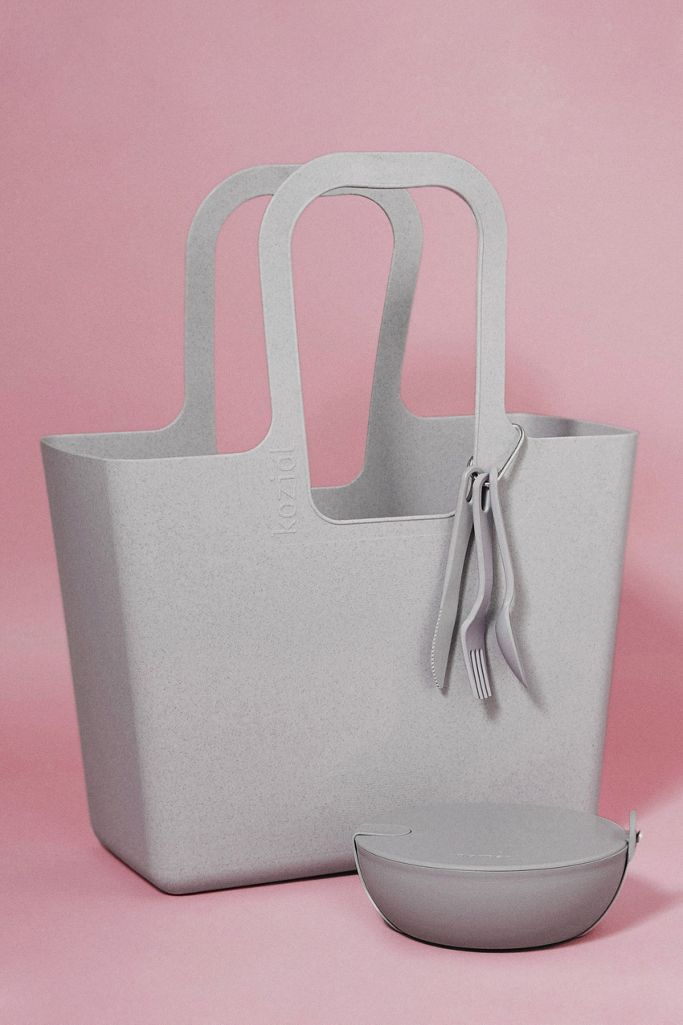 Extragroße wiederverwertbare Aufbewahrungstasche in Grau Urban