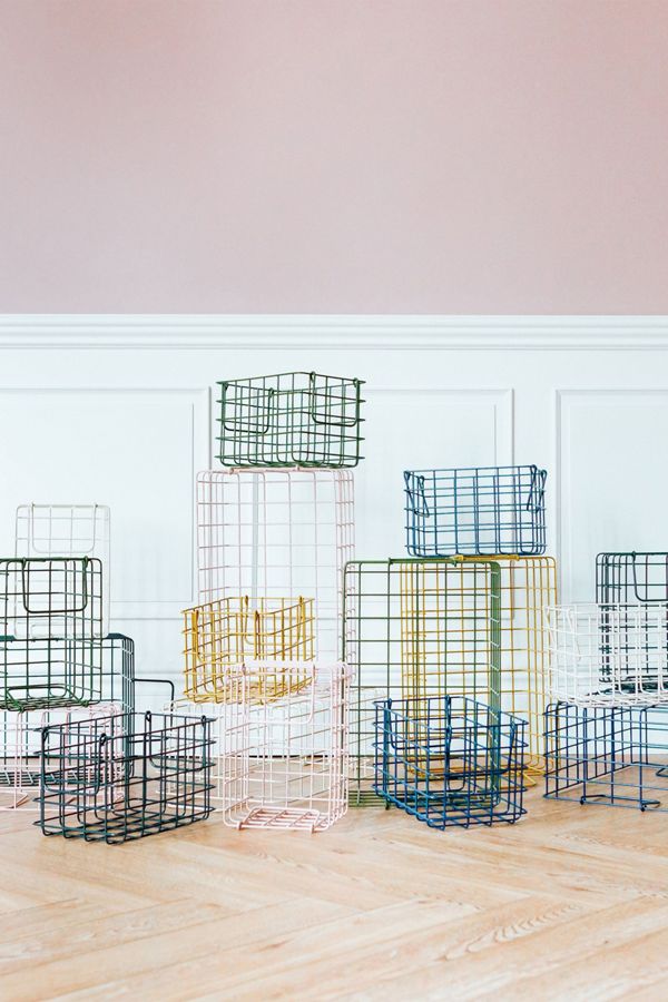 Mustard Made White Locker Basket Set of 3 Urban Outfitters UK