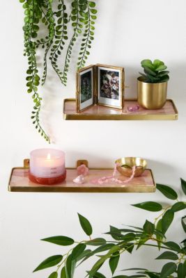 Pink Agate Small Wall Shelf