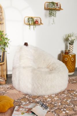 icon Cocoon Yeti Faux Fur Beanbag Lounge Chair 