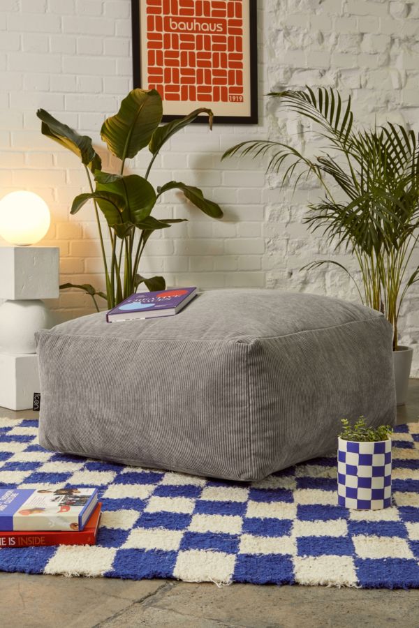 Slide View: 1: icon Grey Tetra Bean Bag Pouffe