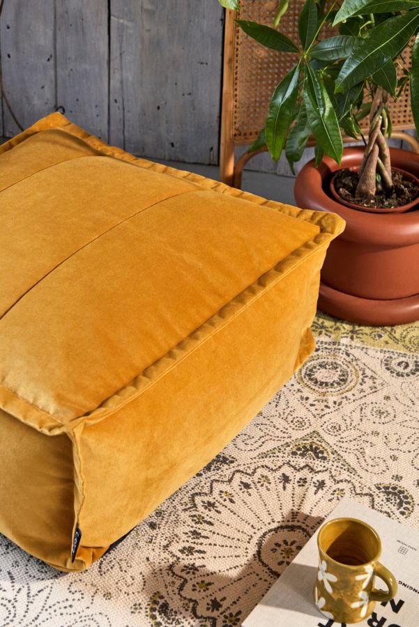 Slide View: 3: icon Ochre Vita Velvet Floor Cushion