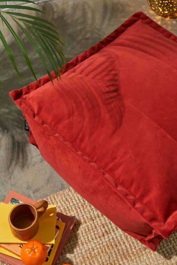 Slide View: 2: icon Terracotta Vita Velvet Floor Cushion