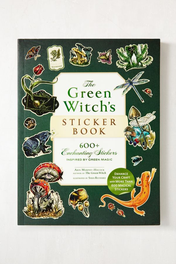 Slide View: 1: The Green Witch's Sticker Book By Arin Murphy-Hiscock