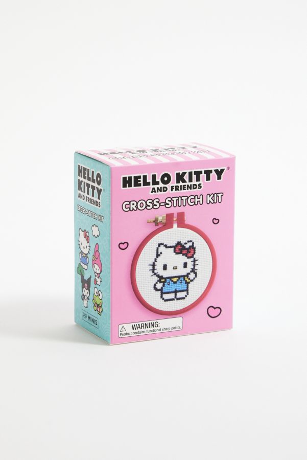 Slide View: 1: Hello Kitty Cross Stitch Kit