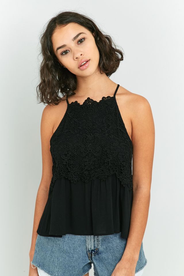 Pins & Needles Lace Overlay Cami Urban Outfitters UK