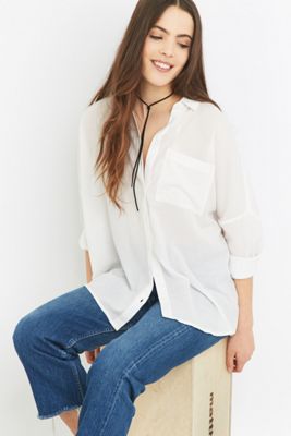 Urban Outfitters Slouchy Lightweight Button-Down Top