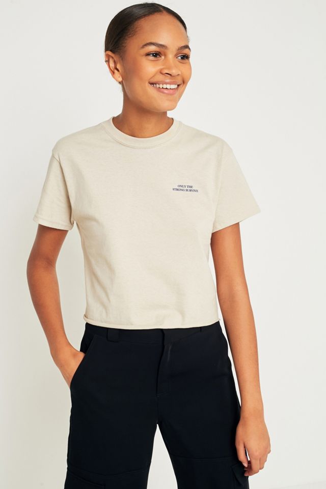 Urban Outfitters Only The Strong Cropped T-Shirt | Urban Outfitters UK
