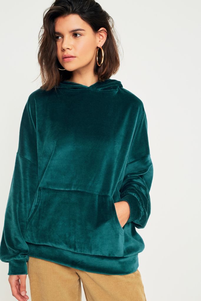 BDG Velour Relaxed Hoodie | Urban Outfitters UK