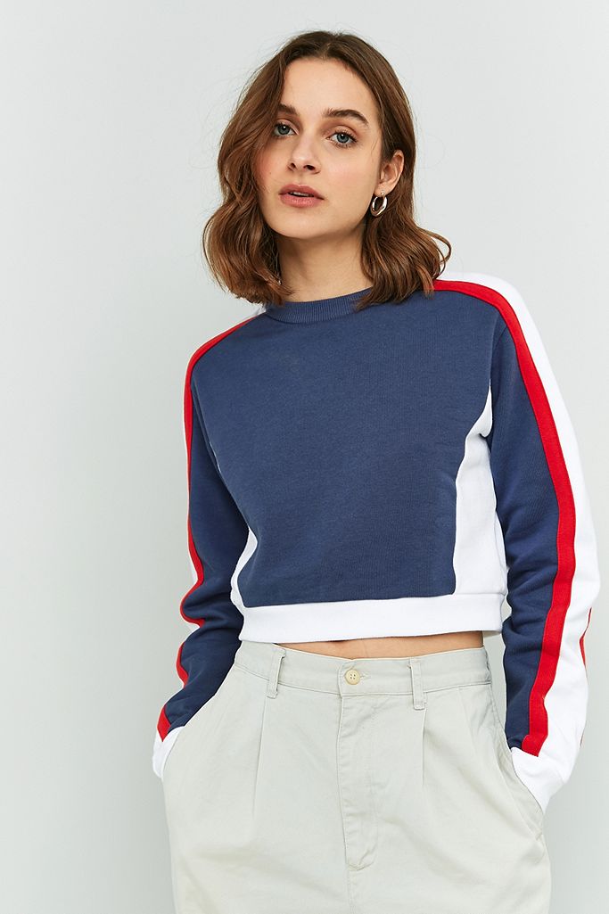 BDG Colourblock Cropped Sweatshirt | Urban Outfitters UK