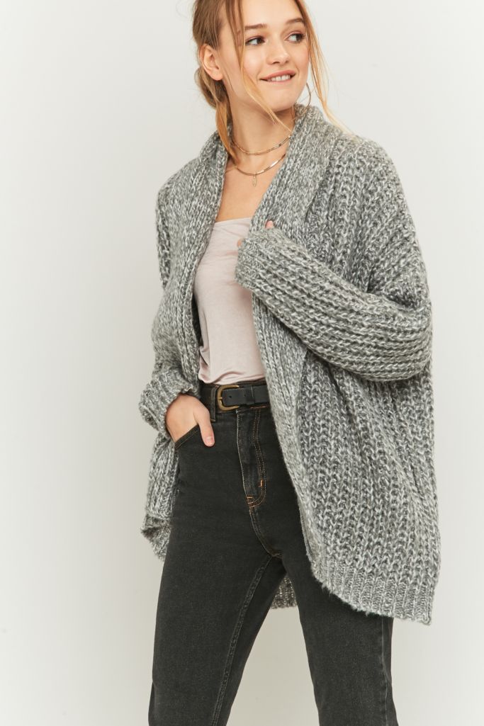 BDG Grey Shawl Cardigan Urban Outfitters UK