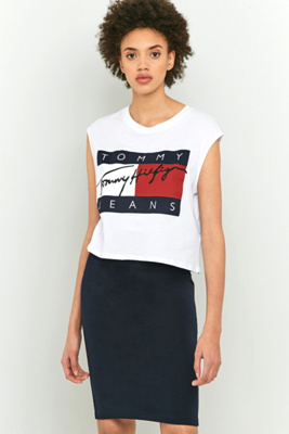 tommy hilfiger crop top 90s