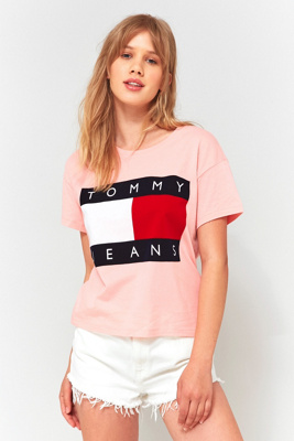 tommy jeans t shirt pink