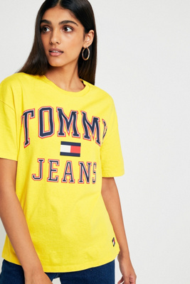 yellow tommy jeans shirt