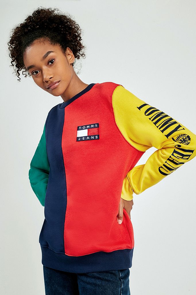 Tommy Jeans ‘90s Colour-Blocked Sweatshirt | Urban Outfitters UK
