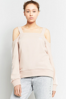 adidas cold shoulder sweater